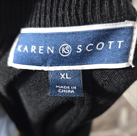 KAREN  SCOTT  CHIC  LUX SOFT  MOCK  NECK  SWEATER  PULLOVER TOP  Sz XL  NWT - Picture 2 of 9